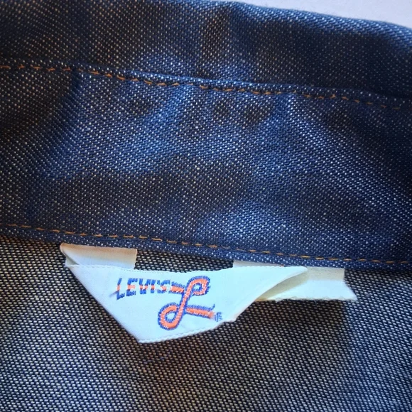 Vintage 1970'S Levi's Orange Tab Denim Field Jacket Sz M - Picture 7 of 10